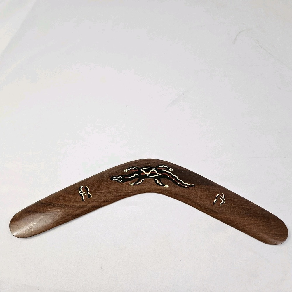 Australian Goondooloo Returning Boomerang Made From Brigalow Timber 16 1/4"